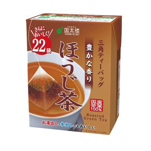 国太楼 豊かな香り ほうじ茶 三角ティーバッグ(22袋入)の商品画像