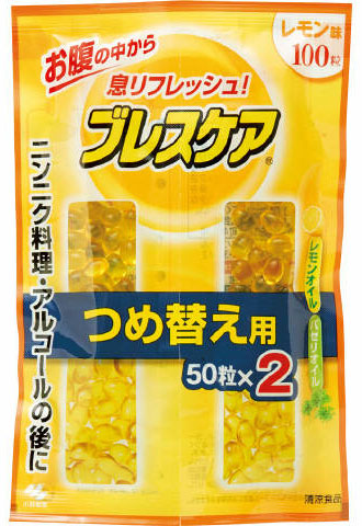 ブレスケアつめ替 レモン 100粒