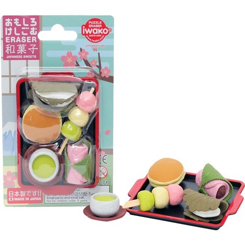 ブリスターパック おもしろ消しゴム 和菓子(1セット)