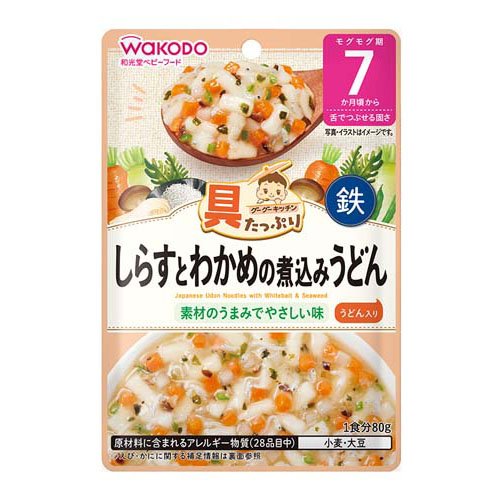 和光堂 グーグーキッチン しらすとわかめの煮込みうどん 80g