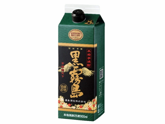 霧島酒造 スリムパック黒霧島　２５％　０．９Ｌ　イモ
