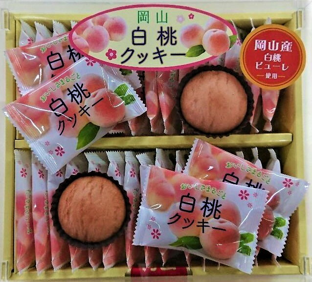 タナベ 岡山白桃クッキー 大 30枚