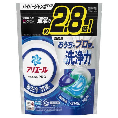 アリエール 洗濯洗剤 ジェルボール PRO 詰め替え ハイパージャンボ(31個入)