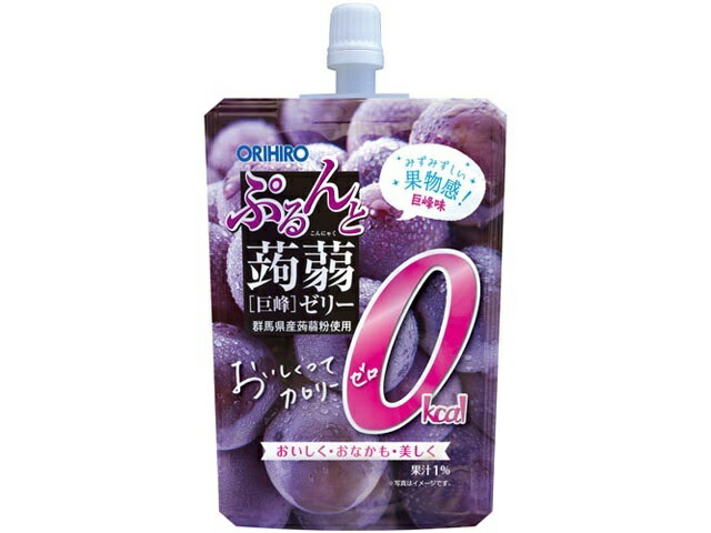 オリヒロ ぷるんと蒟蒻ゼリー ST カロリーゼロ 巨峰 130g