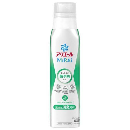 アリエール MiRAi 洗濯洗剤 漂白剤級の消臭プラス 本体 大(510g)