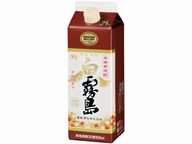 霧島酒造 スリムパック白霧島　２５％　０．９Ｌ　イモ