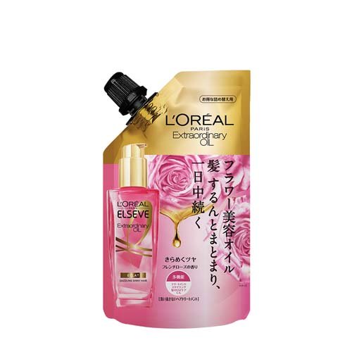 ロレアル パリ ヘアオイル エクラアンペリアル 艶髪オイル ローズ 詰替 リフィル(90ml)