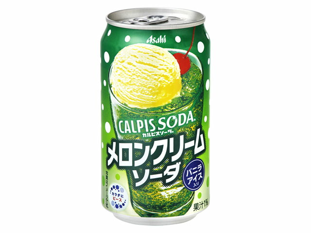 アサヒ飲料 カルピスソーダメロクリ缶３５０の商品画像
