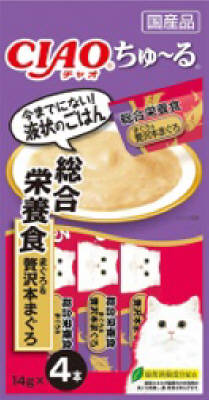 CIAOちゅ～る 総合栄養食 まぐろ&贅沢本まぐろ 14g×4本