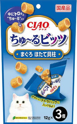 ちゅ～るビッツ まぐろ ほたて貝柱入り 12g×3袋
