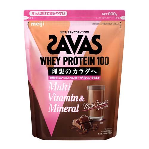 ザバス ホエイプロテイン100 マルチビタミン＆ミネラル ミルクショコラ風味(900g)