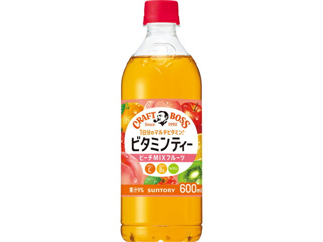サントリー クラフトボスビタミンティー６００ｍｌペット　手売用