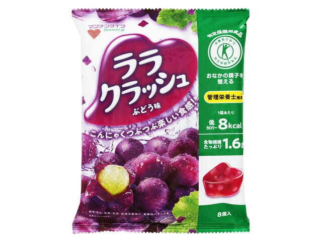 マンナンライフ 蒟蒻畑ララクラッシュ ぶどう味 24gX8個