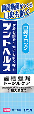 デントヘルス薬用ハミガキ 口臭ブロック 85g