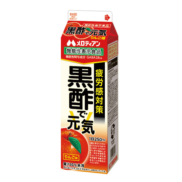 メロディアン 黒酢で元気 りんご味 1L