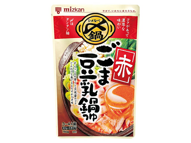 Ｍｉｚｋａｎ 〆まで美味しいごま豆乳鍋つゆ＜赤＞　ストレート
