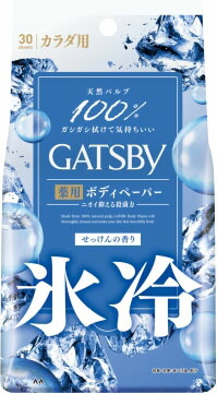 ギャツビー アイスデオドラント ボディペーパー アイスシャボン <徳用タイプ> (医薬部外品) 30枚の商品画像