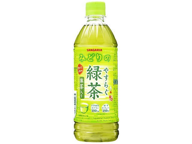 サンガリア やすらぐ抹茶入り緑茶 500ml