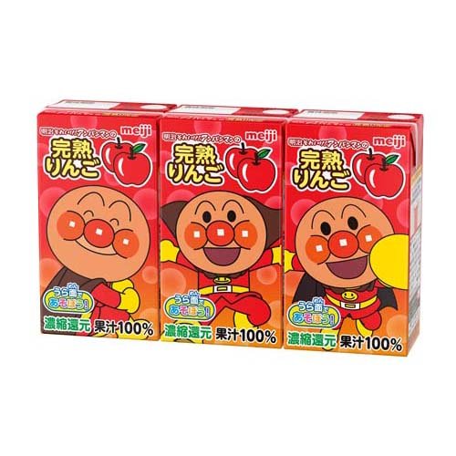 明治 それいけ！アンパンマンの完熟りんご100(125ml*3パック)