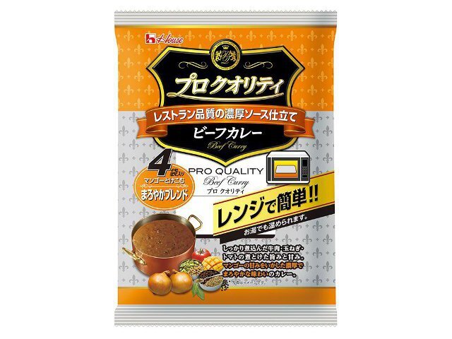 ハウス食品 プロクオリティ　ビーフカレー４袋入りまろやかブレン