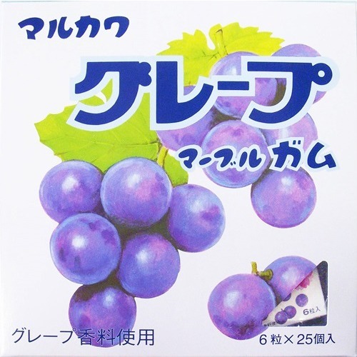 マルカワ ビッグサイズ グレープマーブルガム(6粒*25個入)