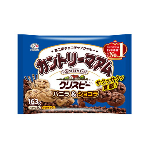 不二家 カントリーマアム クリスピー バニラ&ショコラ 163g