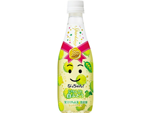 サントリー なっちゃん　しゅわしゅわ白ぶどう　４１０ｍｌペット