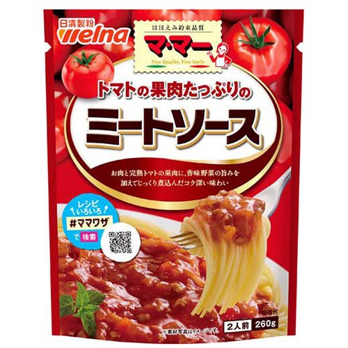 マ・マー たっぷりパスタソース トマトの果肉たっぷりミートソース(260g)