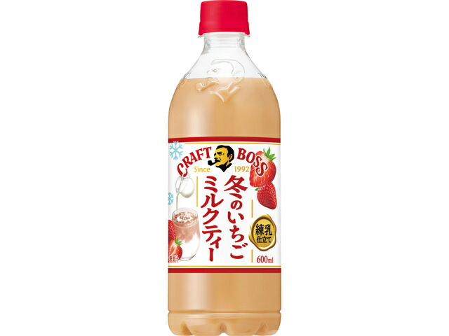 サントリー クラフトボス　いちご練乳ミルクティー　６００Ｐ