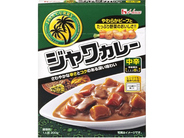 ハウス食品 ２００ｇレトルトジャワカレー　中辛