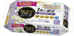 キレキラ!トイレクリーナー 1枚で徹底おそうじシート クリーンフローラル つめかえ用 20枚