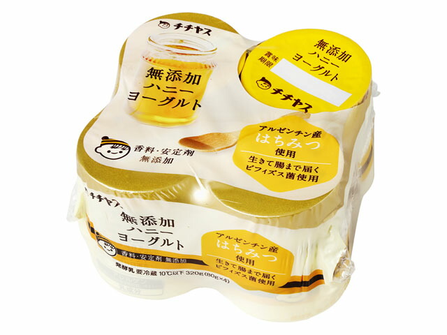 チチヤス 無添加ハニーヨーグルト 80gX4P