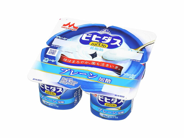 森永乳業 ビヒダス　プレーン加糖　４ポット