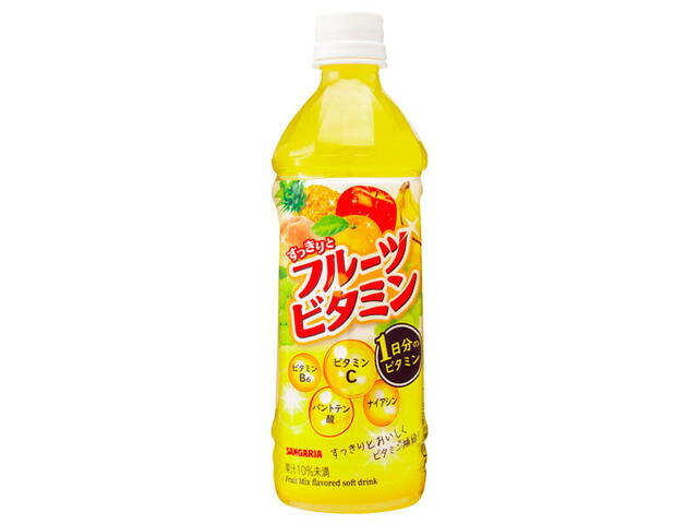 サンガリア すっきりとフルーツビタミン ペット 500ml
