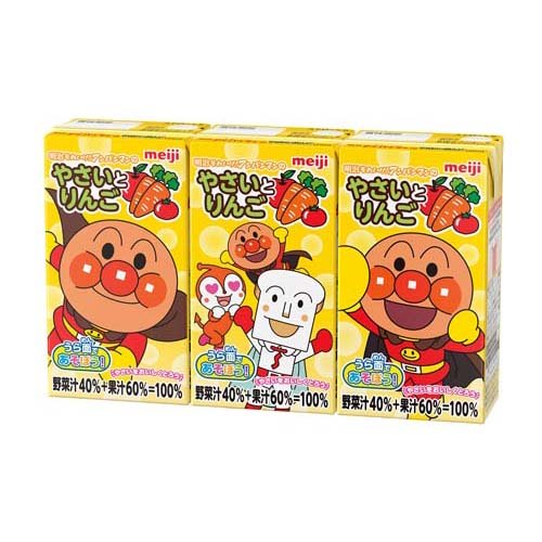 明治 それいけ！アンパンマンのやさいとりんご(125ml*3パック)