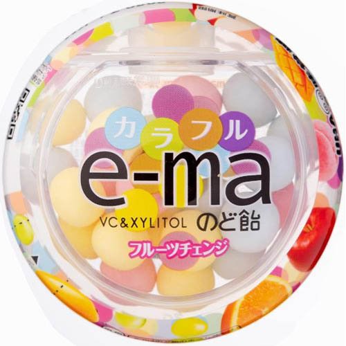 UHAピピン e-maのど飴 容器 カラフルフルーツチェンジ 33g