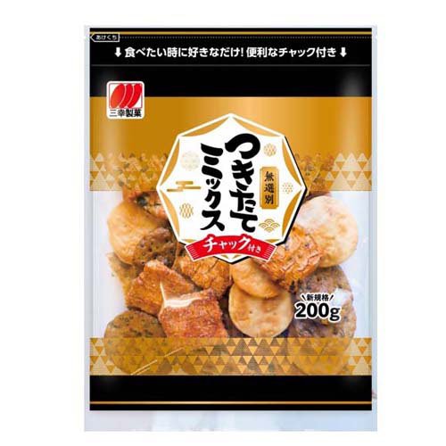 つきたてミックス 無選別 おかき おせんべい チャック 大袋(200g)