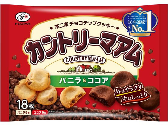 不二家 カントリーマアム バニラ&ココア 18枚