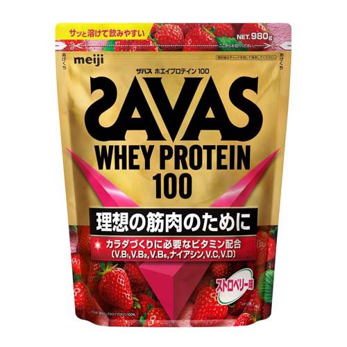 ザバス ホエイプロテイン100 ストロベリー味(980g)