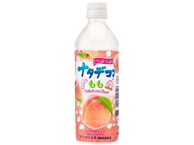 サンガリア つぶつぶナタデココ入りもも 500ml