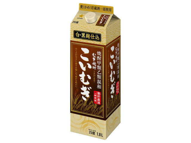 サッポロビール サッポロ甲乙混和麦焼酎こいむぎ紙Ｐ１８００ｍｌ