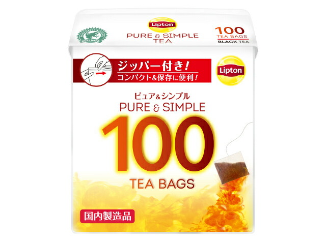キーコーヒー リプトン　ピュア＆シンプルティーバッグ　１００袋
