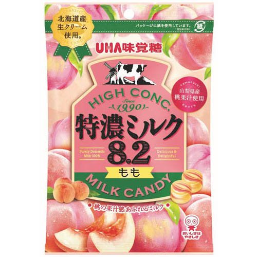 UHA味覚糖 特濃ミルク8.2 もも 70g