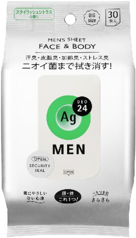 エージー24メン メンズシート フェイス&ボディ(シトラス)30枚