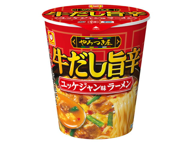 マルちゃん やみつき屋 牛だし旨辛ユッケジャン味ラーメンカップ 92gの商品画像