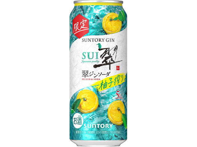 サントリー 翠ジンソーダ〈柚子搾り〉５００ｍｌ缶