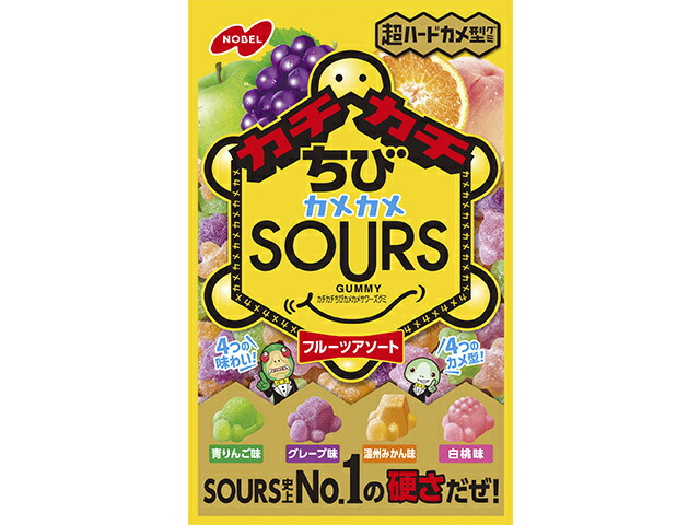 ノーベル製菓 カチカチちびカメカメサワーズ フルーツアソート 70g