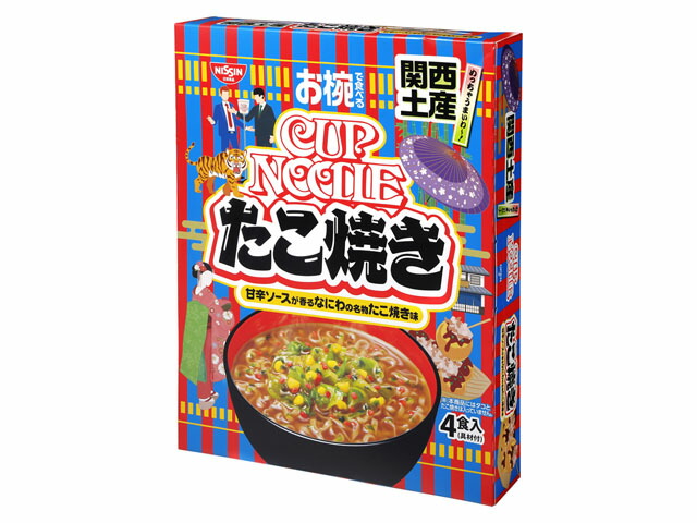 日清食品 お椀ご当地ＣＮ関西たこ焼き４Ｐの商品画像