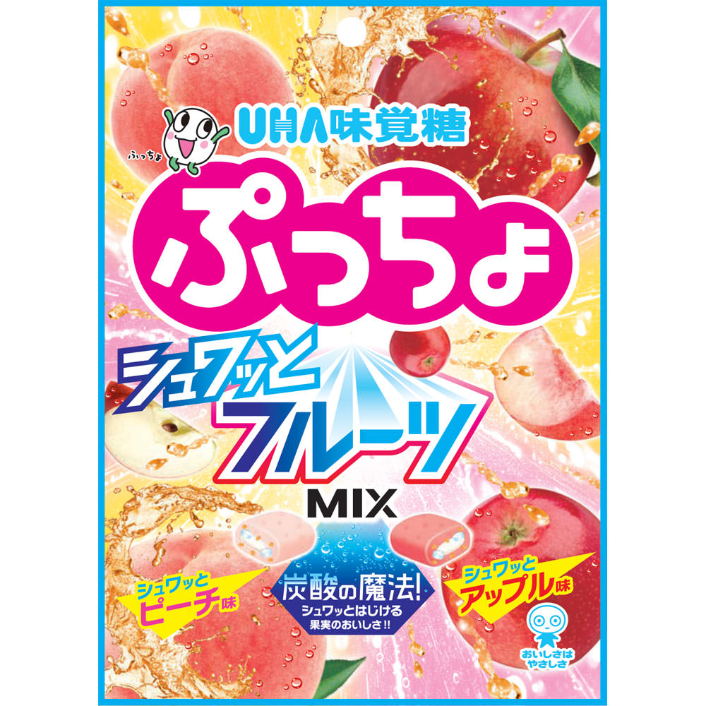 UHA味覚糖 ぷっちょ袋 シュワッとフルーツMIX 67g