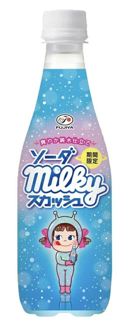不二家 ソーダmilkyスカッシュ ペット 410ml